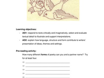 'Ghazal' by Mimi Khalvati - Teaching Resources