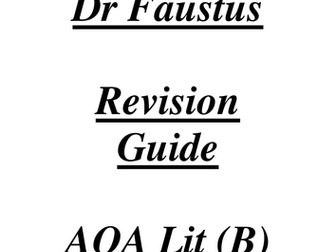 AQA Lit B (Gothic) Dr Faustus