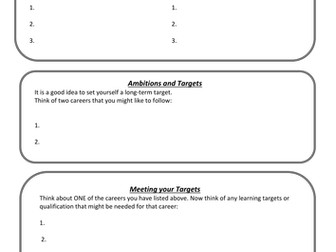 Preparation for Working Life AQA - Careers