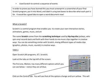 Scratch Introduction lesson