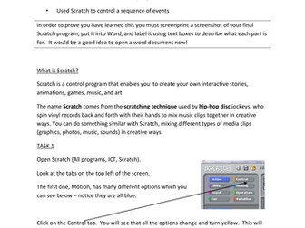 Scratch Introduction lesson