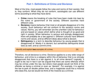 B672 Crime and Deviance Revision Sheet
