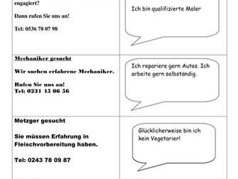 Job Adverts Reading Task (thinking skills)