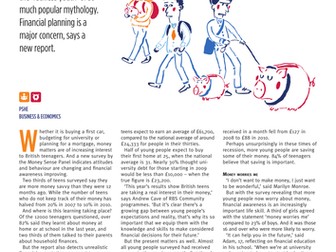 Sharp rise in teenage anxieties about money