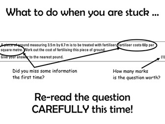 GSCE Maths: Exam tips : when you are stuck