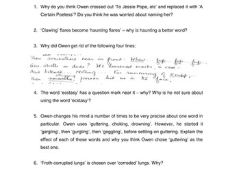 Dulce Et Decorum Est by Owen - Notes and Analysis