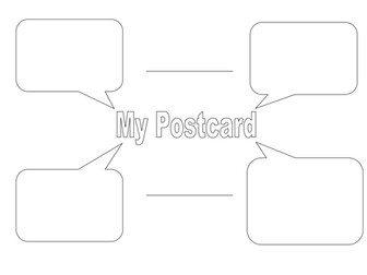 Postcard planning and writing frame