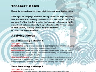 Free Running: Resources and Activities Pack