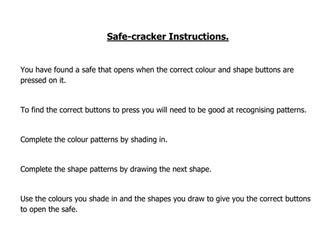 Sequences - safe cracker