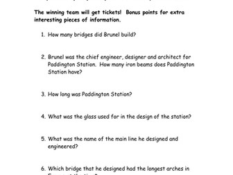 Introduction to Isambard Brunel ,building bridges
