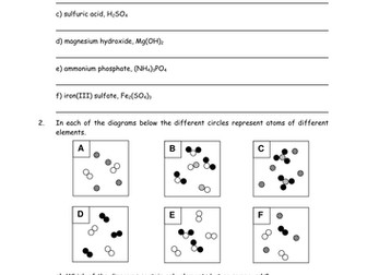 Elements, Mixtures and Compounds