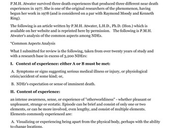 Near Death Experiences