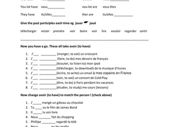 Perfect tense revision in French