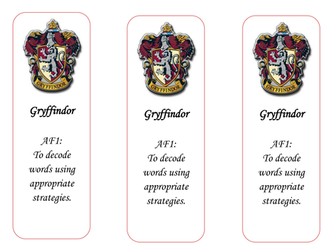 Harry Potter themed reading APP bookmarks