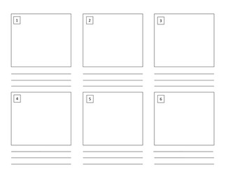 Storyboard Template (6 boxes)