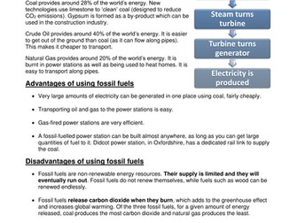 Fossil fuels, nuclear power - pros cons case study