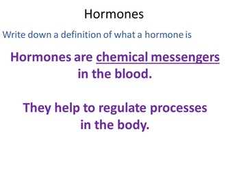 B1 revision ppt hormones menstrual cycle fertility