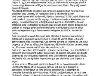 L'Etranger - résumé