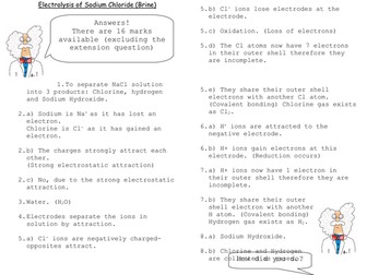 Electrolysis of Sodium Chloride (Brine)