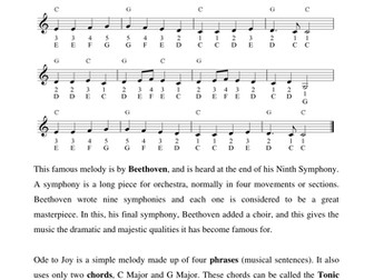 Ode To Joy with Chords