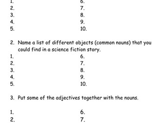 Science Fiction Writing Starter