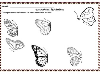 Symmetrical butterflies