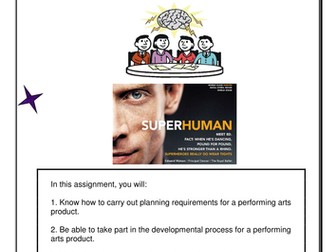 BTEC Performing Arts Production Process Assignment