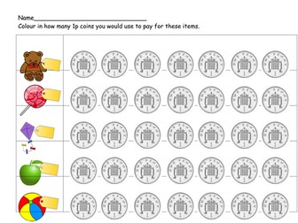 Money counting in 2p (Y1) and in 1p for LA