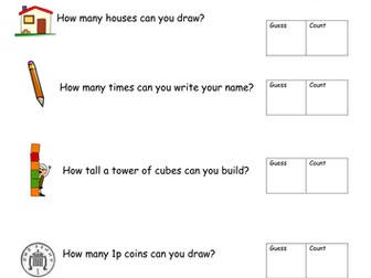 What can you do in 1 minute? Differentiated (Y1/2)