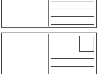 Blank postcard template
