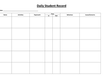 Daily Student Record