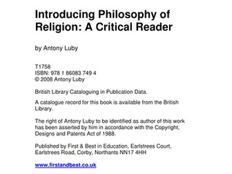 Introducing Philosophy Religion: Critical Reader