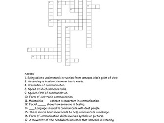 Communication Crossword