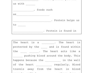 The Heart worksheet resources