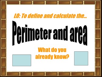 Area and Perimeter Powerpoint and worksheet