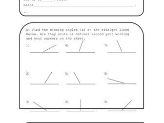Angles Powerpoint and HA/LA worksheets