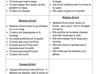 Murder mystery lesson - food & drink