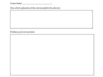 BTEC Self Assessment