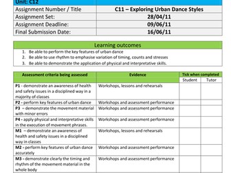 Exploring Urban Dance Styles - BTEC Dance