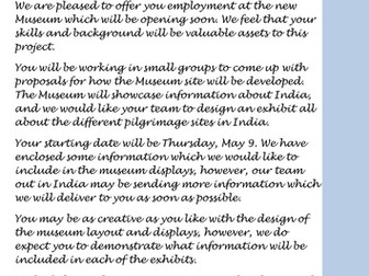 Pilgrimage - Create a museum task