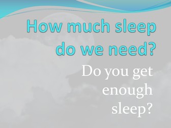 Assembly about the need for sleep