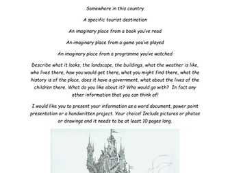 New year 7 summer project