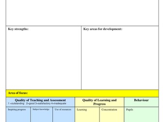 lesson planning / observation help