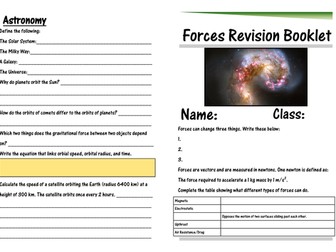 IGCSE Forces & Motion Revision Booklet
