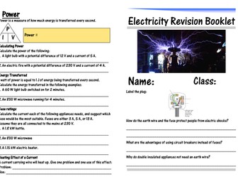 IGCSE Electricity Revision Booklet