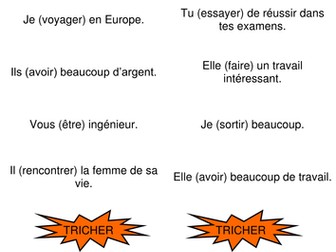 Simple future tense- future plans- Tricher!