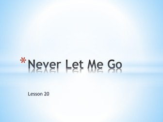 Never Let Me Go Literature Circles SOW Pt 2