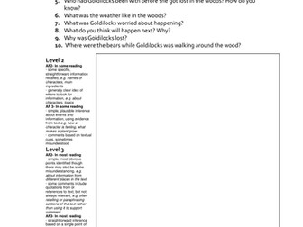 Guided Reading: Goldilocks