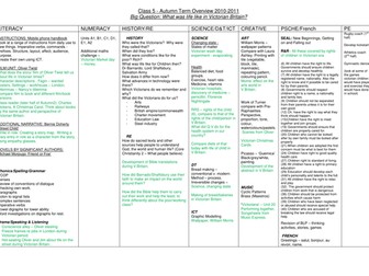 Year 5 Autumn Long Term Plan