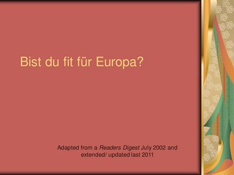 Bist du fit fur Europa?